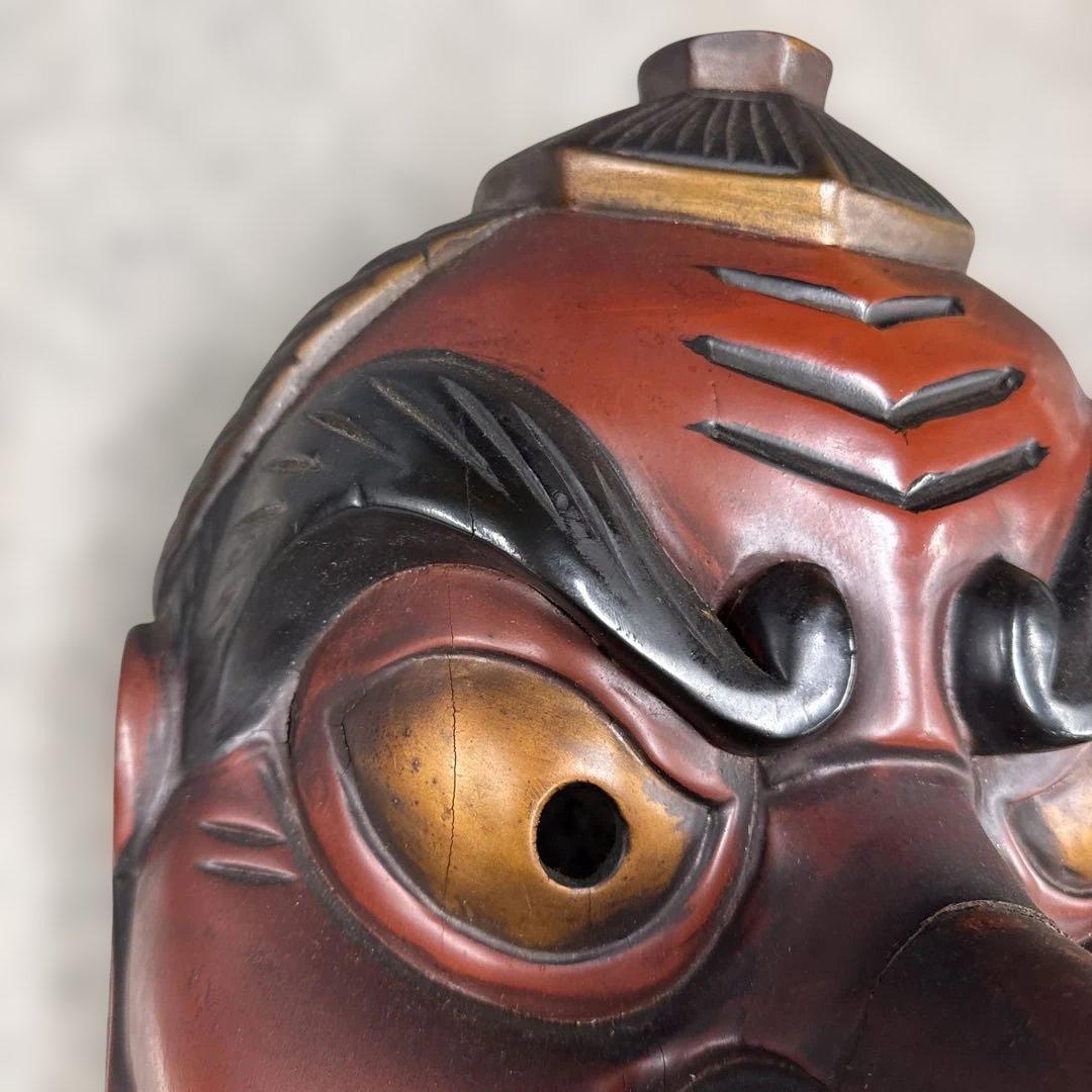 ★天狗 テング お面 木彫り 壁掛け用 縁起物 アンティーク コレクション 格安