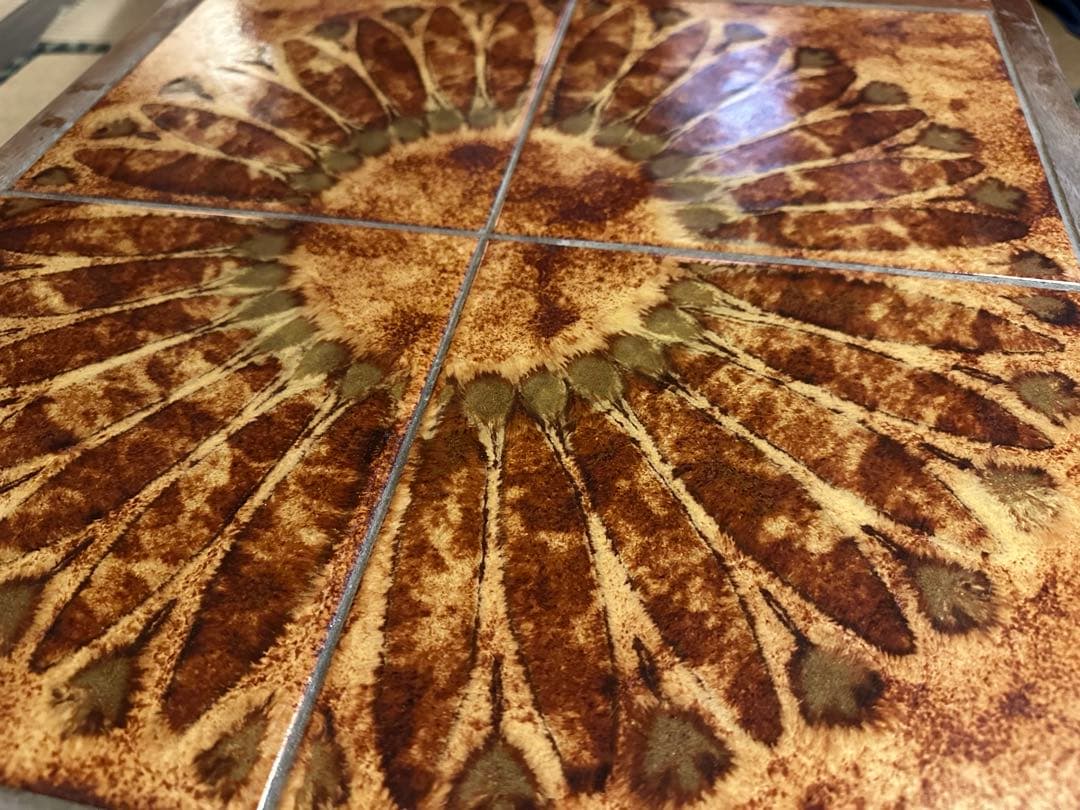 タイルトップテーブル、英国ヴィンテージ