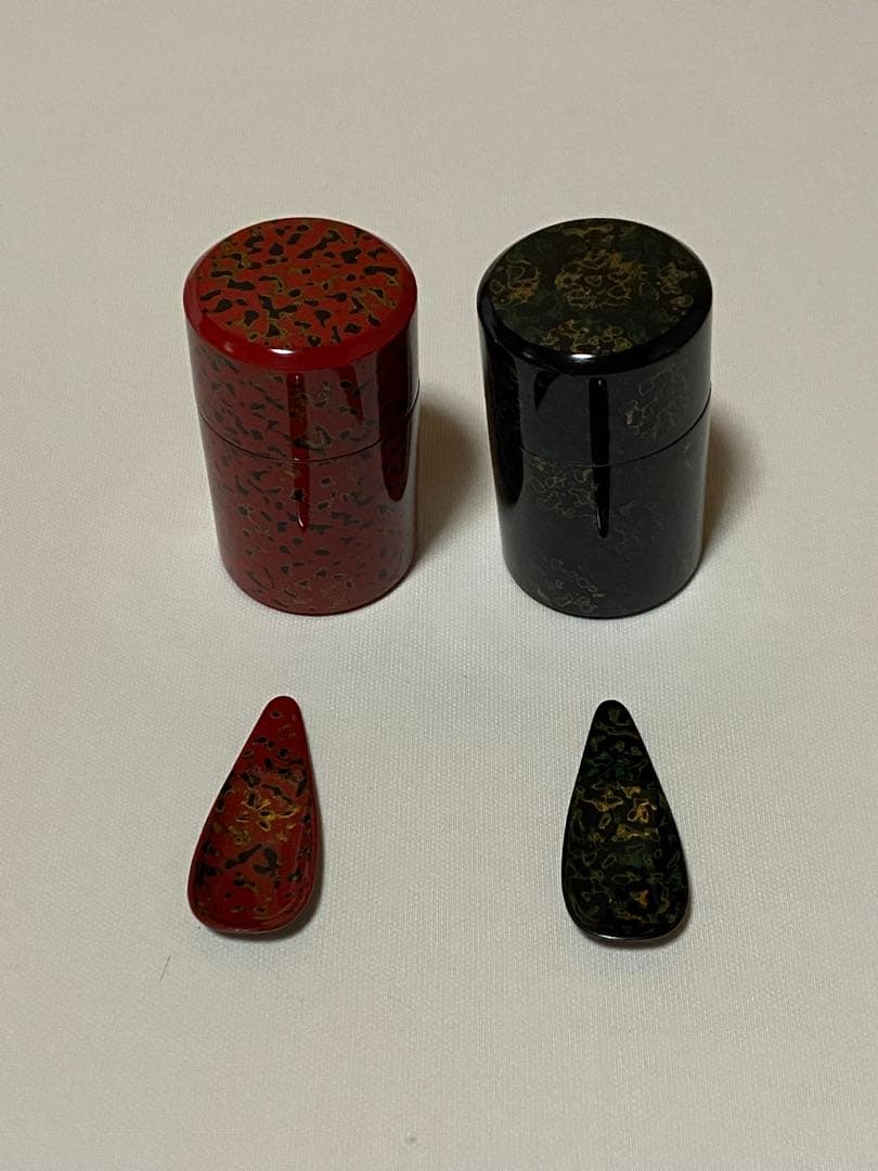 津軽塗円筒形棗2個セット