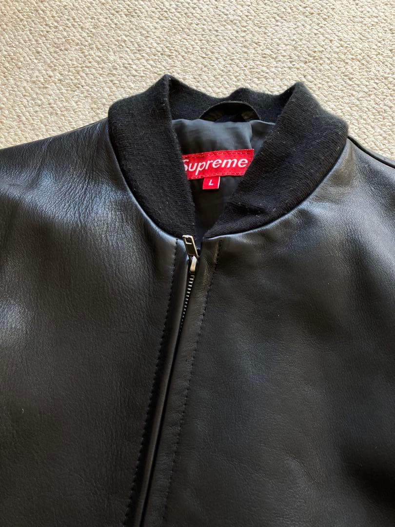 Supreme 初期 レザーライダースジャケット ブラック L