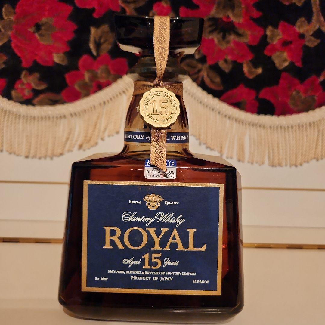 古酒 サントリーウイスキー  15年 グレンクアリングラス付き