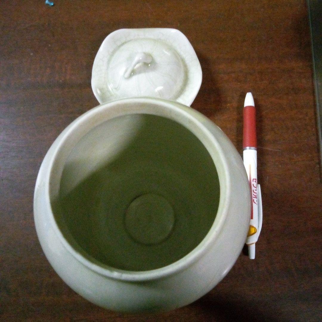 中国陶磁器　宋定窯　蓋付き壺