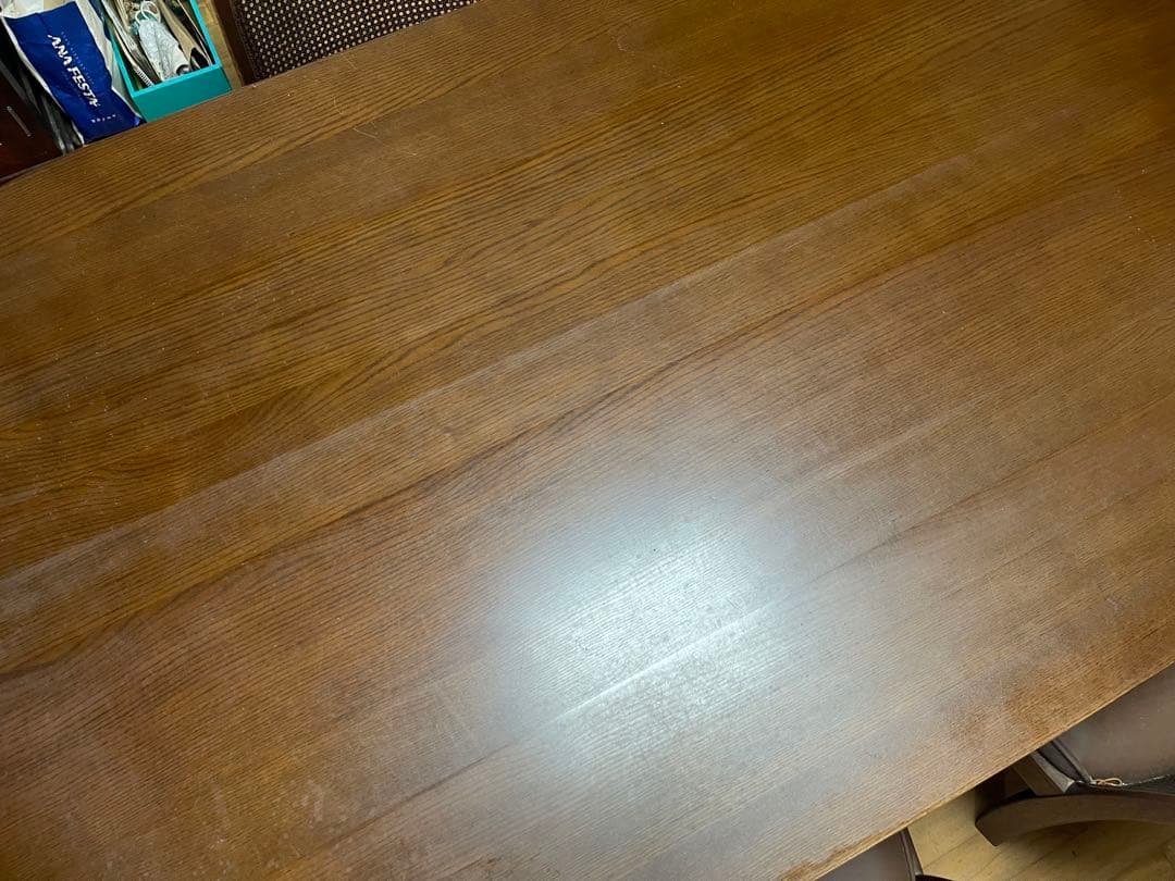 ダークブラウン楕円形ダイニングテーブルセット