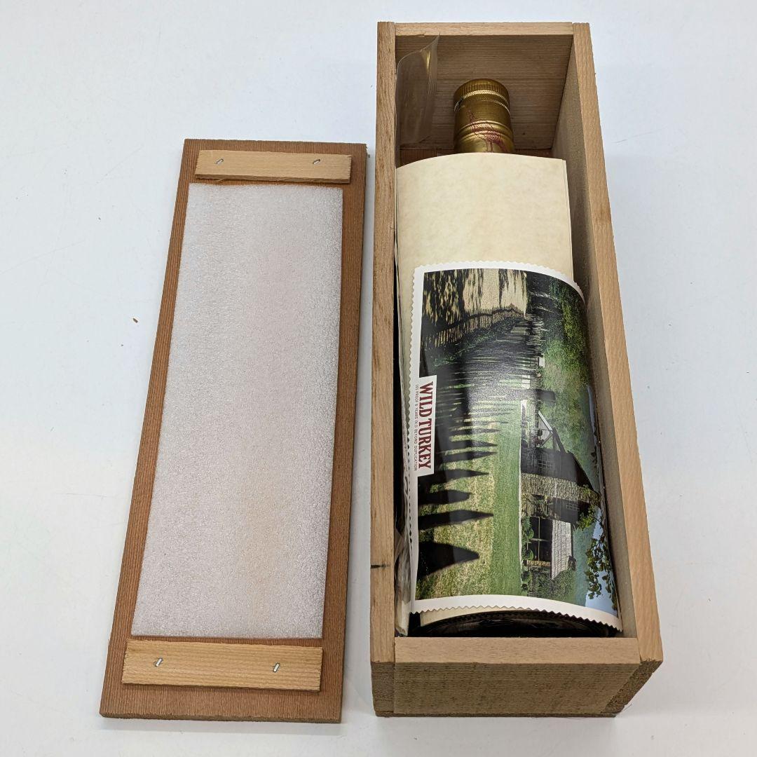 オールドボトル ワイルドターキー 8年 木箱入り 藁 羽 リーフレット カード付