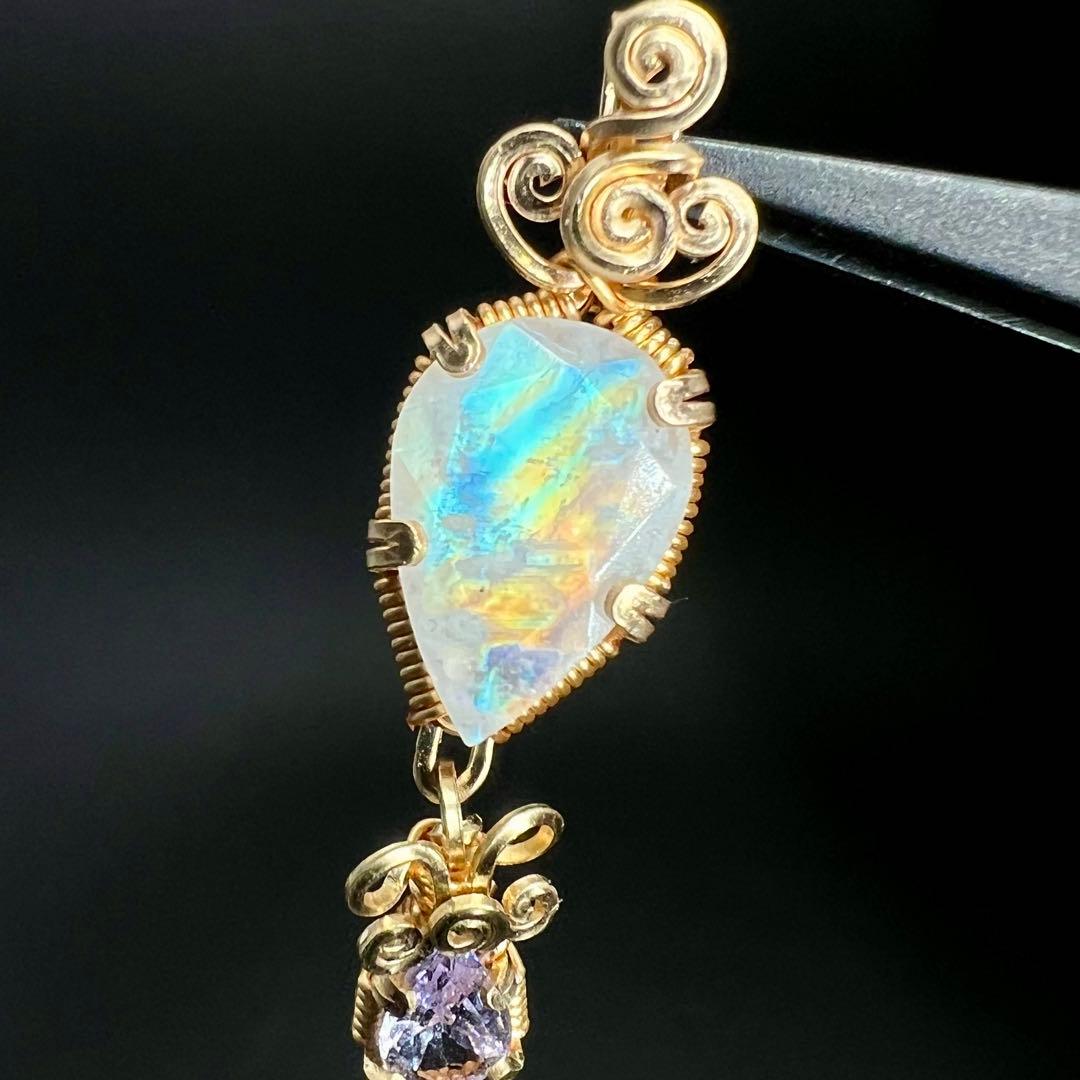 【for Kaya様】天然石　ピンクタンザナイト＆レインボームーンストーン