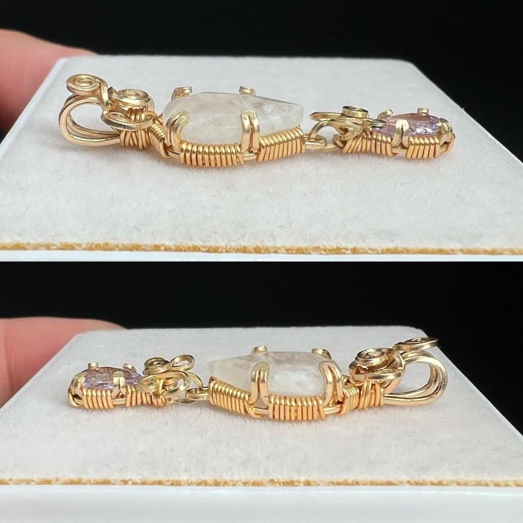 【for Kaya様】天然石　ピンクタンザナイト＆レインボームーンストーン