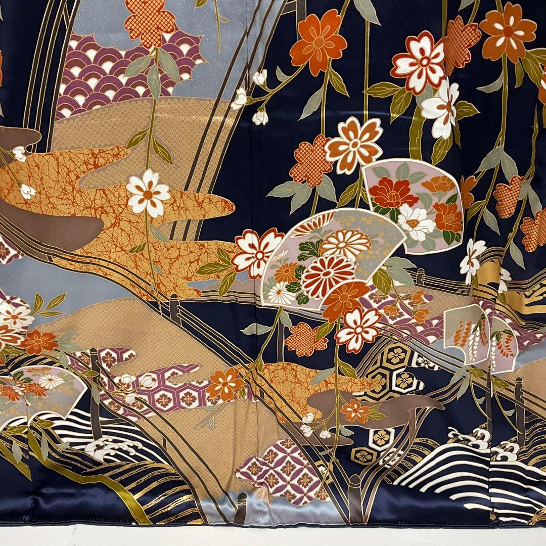 専用C989正絹　振袖　金彩　トールサイズ　極美品　着物
