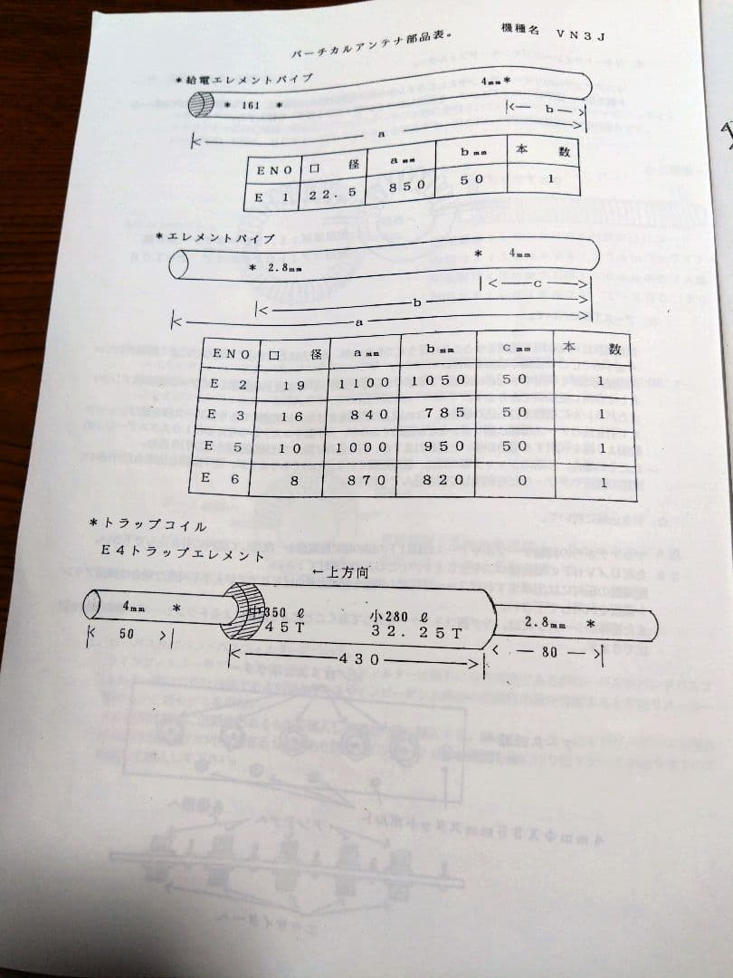 ミニマルチアンテナ　VN-3J アンテナ 10, 18, 24MHz　中古品