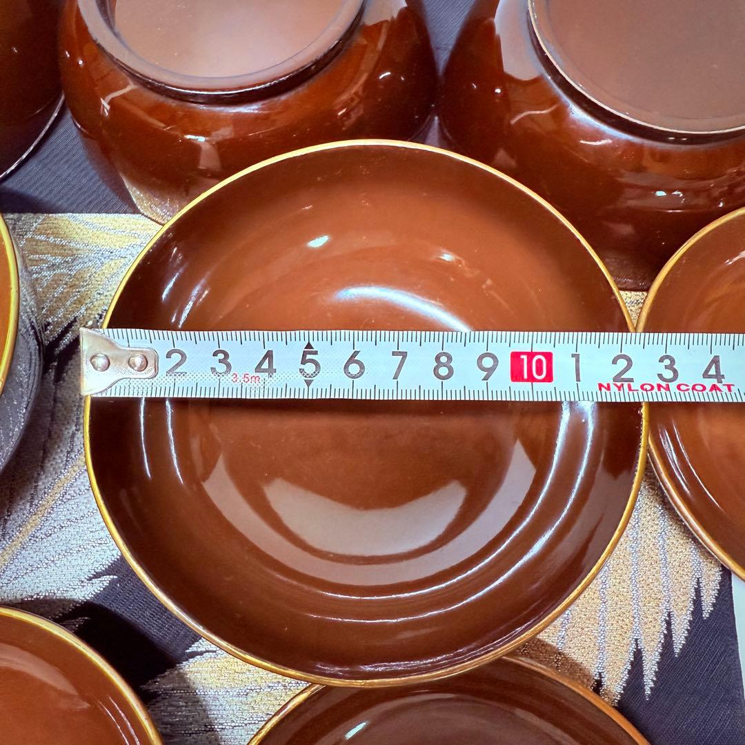 漆器　輪島塗　沈金　金蒔絵　木製　茶懐石膳　椀5客　骨董