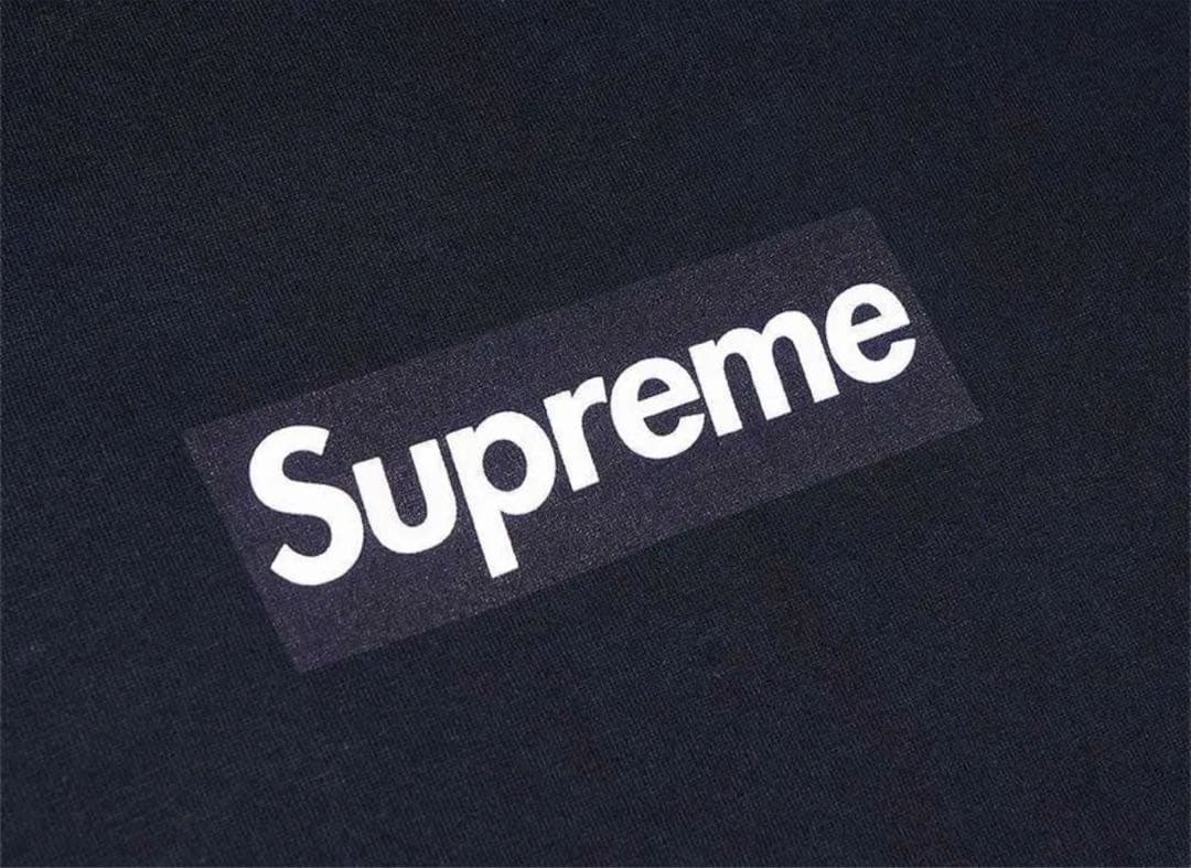 Supreme Boxロゴ長袖Tシャツ ネイビー