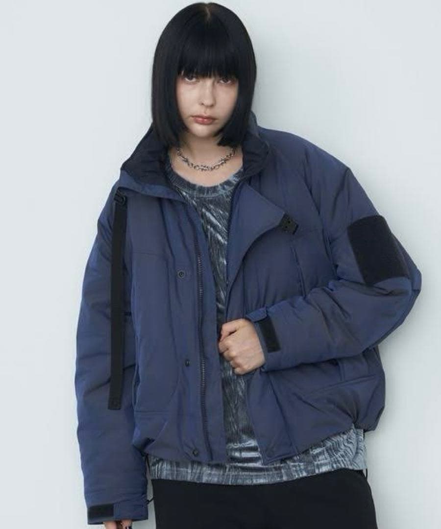 23AW AIVER イリディセントショートモンスターブルゾン　ブラック　M