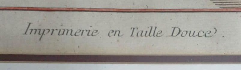 額装品　古典版画　18世紀　ディドロー　百科全書　「銅版印刷」　極美品