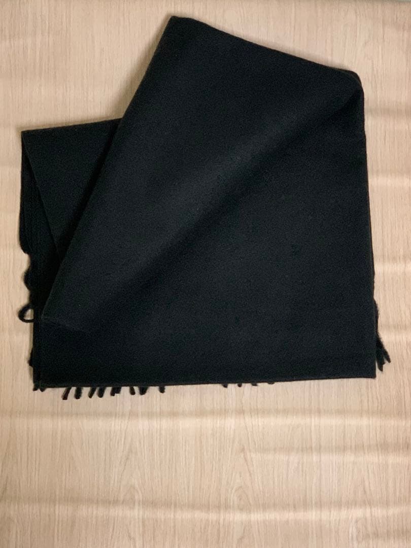 A*.様 ジョンストンズ カシミア 大判ストール マフラー ブラック