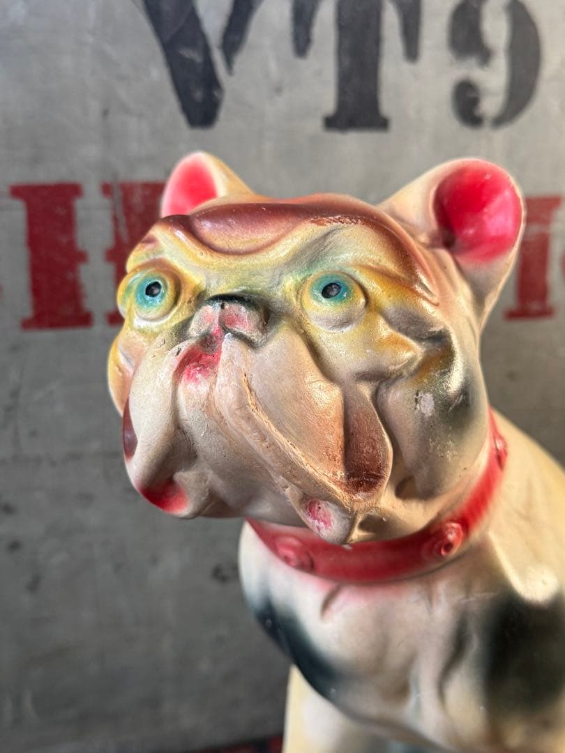 蔵*＊様 Vintage Chalkware Bulldog