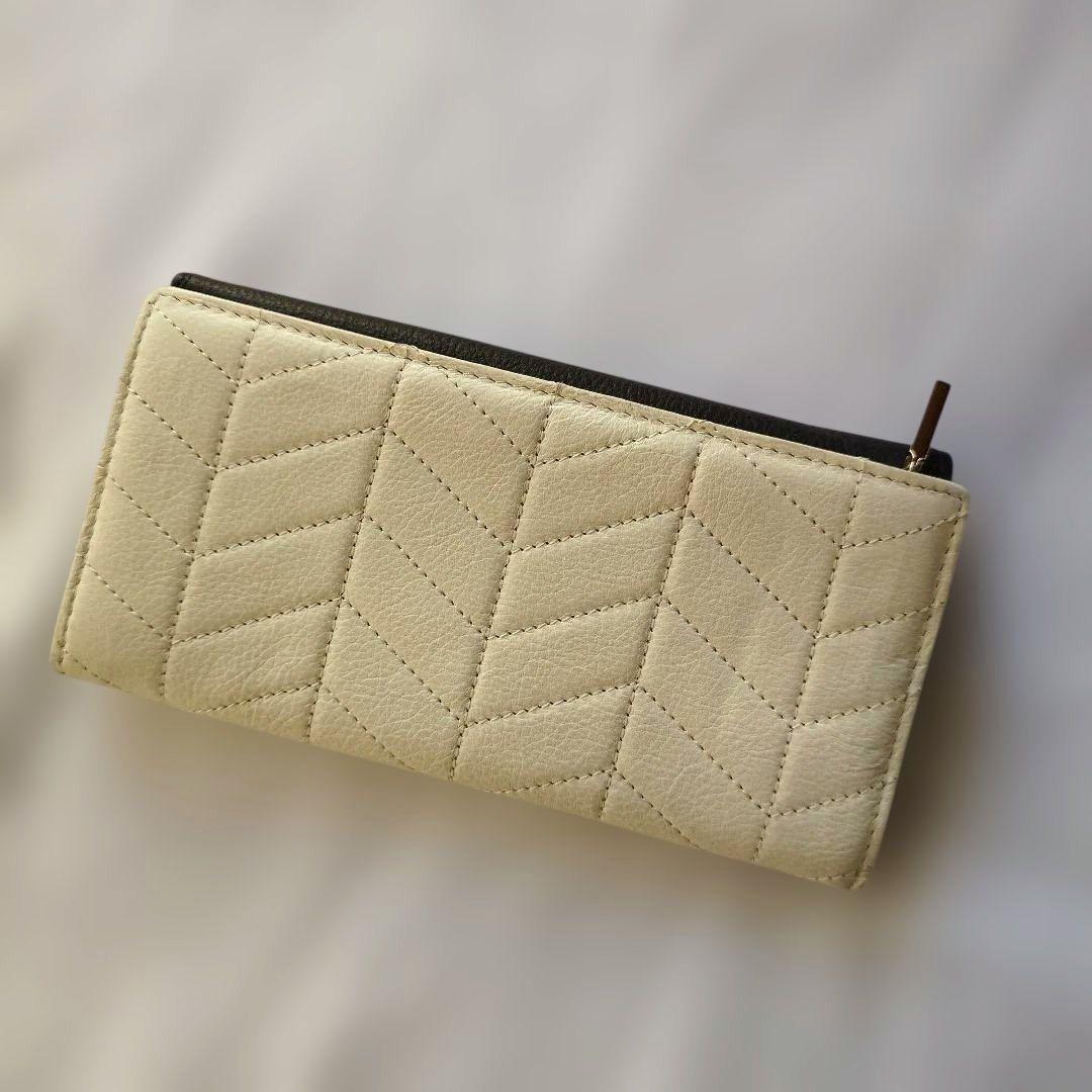 新品未使用 ミラショーン ツートン 三つ折り財布 長財布