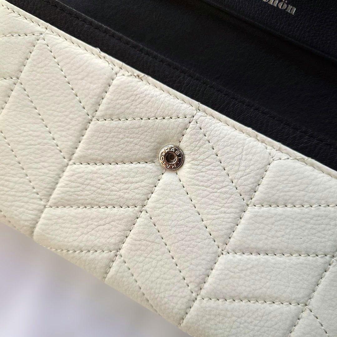 新品未使用 ミラショーン ツートン 三つ折り財布 長財布