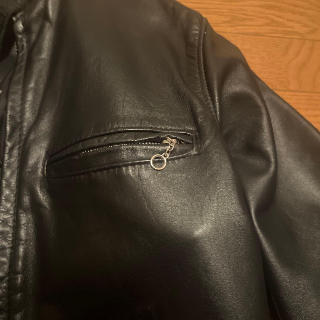 ハ*b様 Schott シングルライダースジャケット　定価18万円　サイズ34