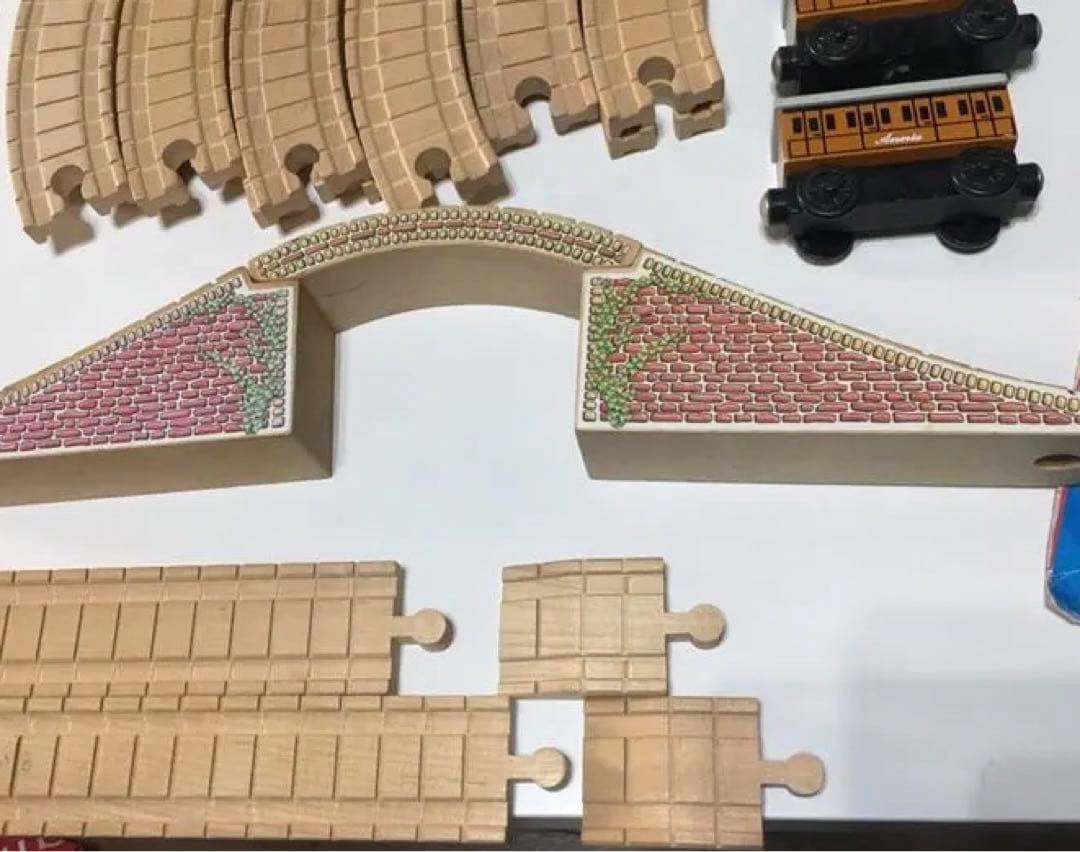 レア　溝アリ　Thomas 機関車トーマス　木製　レール　セット