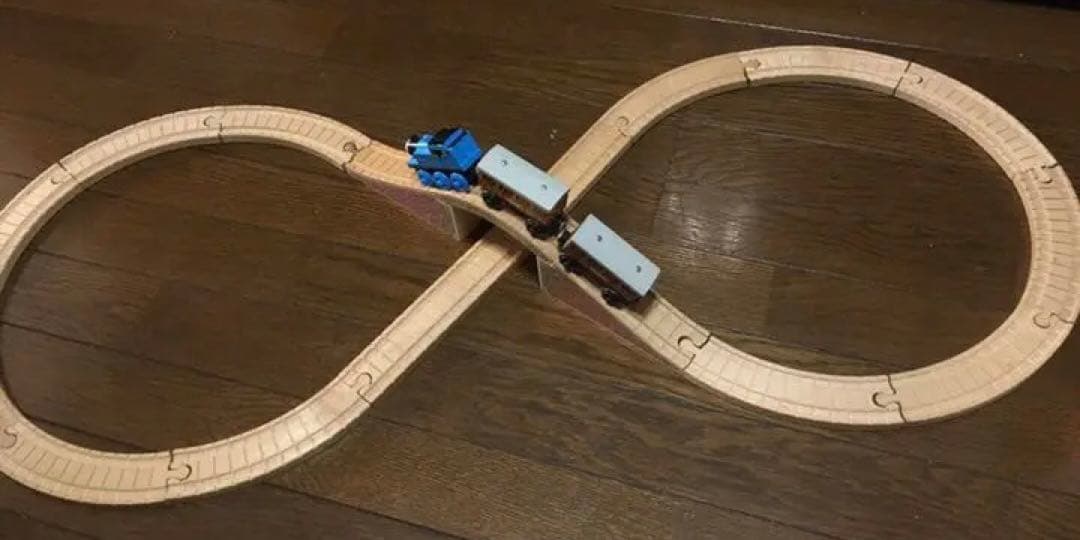 レア　溝アリ　Thomas 機関車トーマス　木製　レール　セット