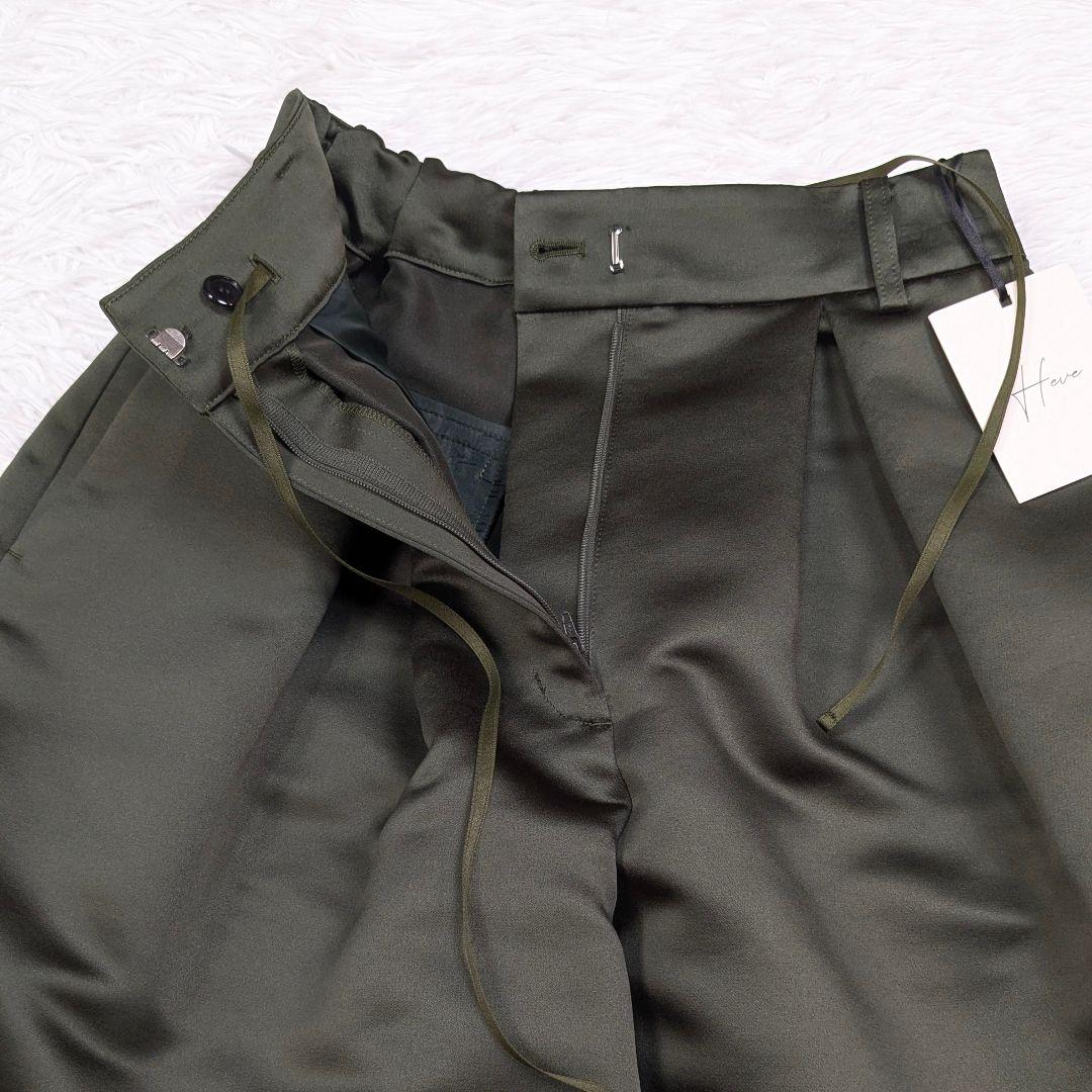 未使用 美品 2024SS Heve サテンフレアガウチョパンツ 36