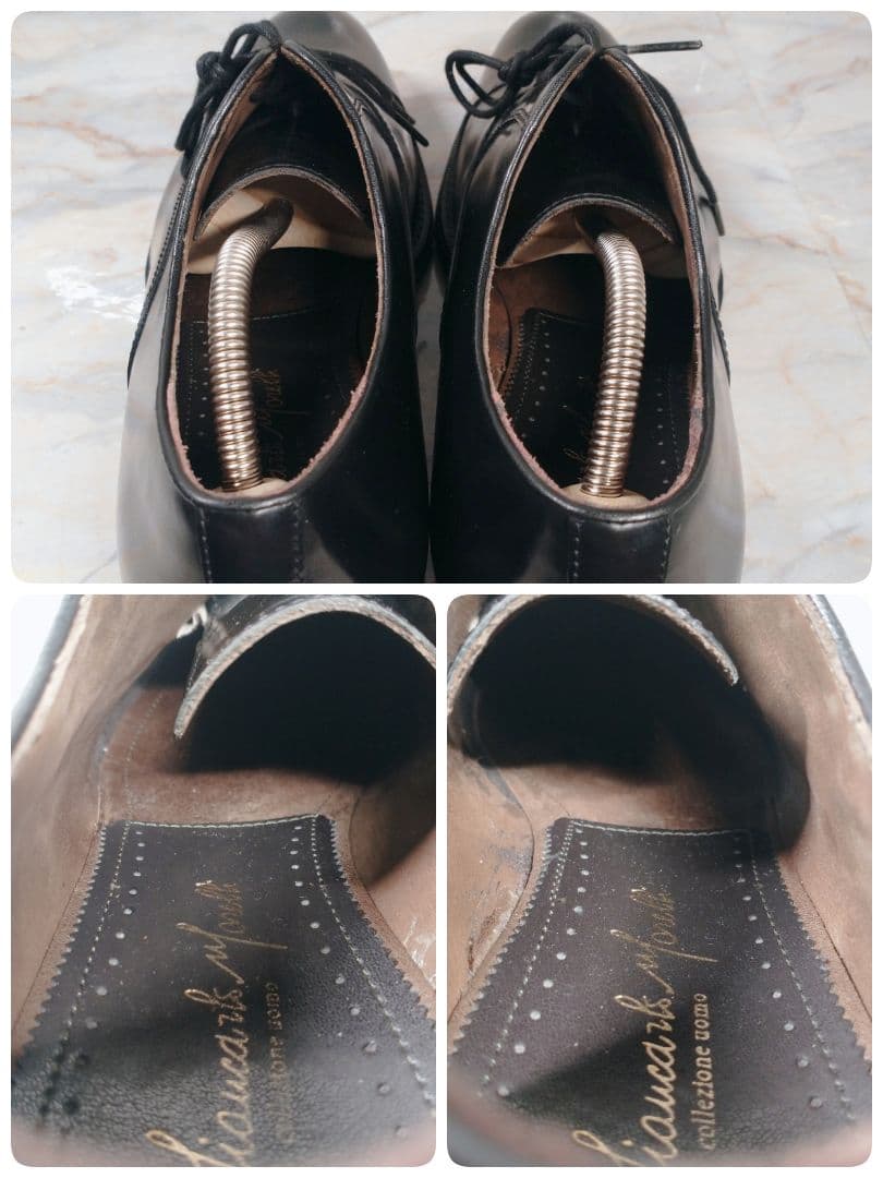 ジャンカルロモレリ 黒 ストレートチップ 内羽根 27.5