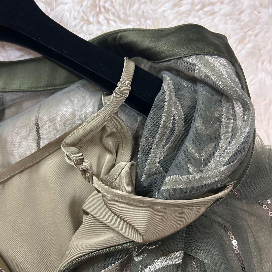 美品✨ Leja スパンコール 刺繍 レース プチハイネック ワンピース S