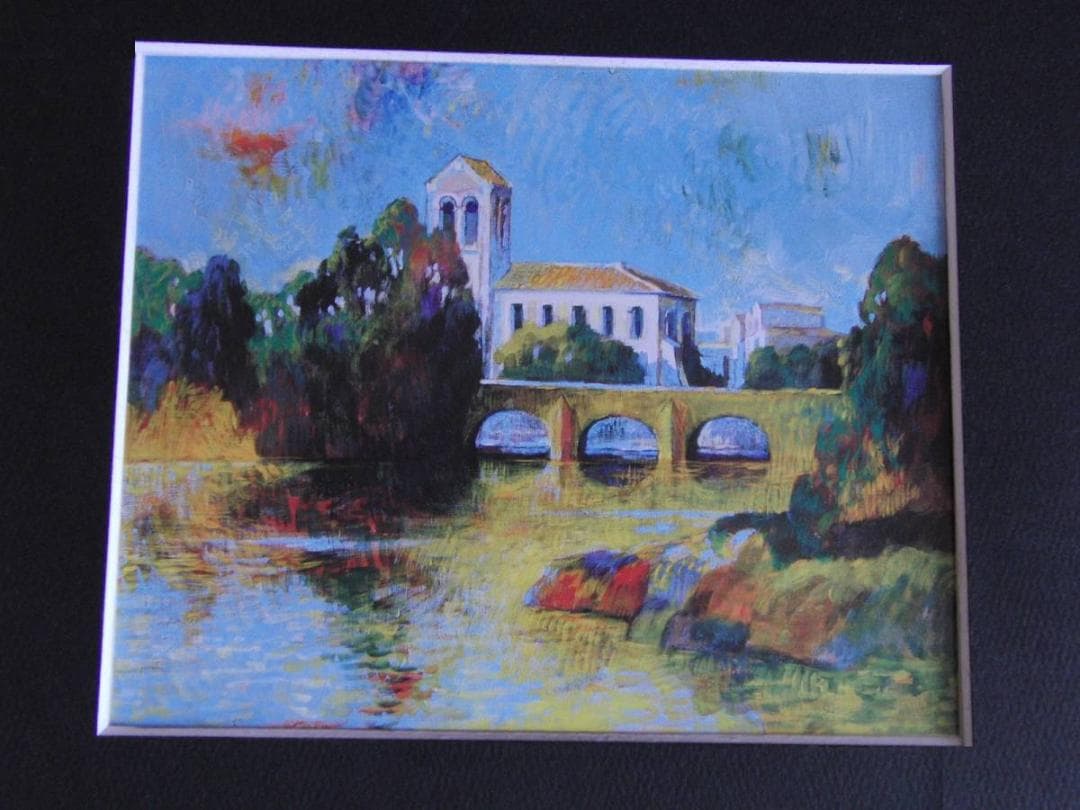 深沢孝哉、【アムステルダム郊外】、希少な額装用画集より、厳選、新品額装