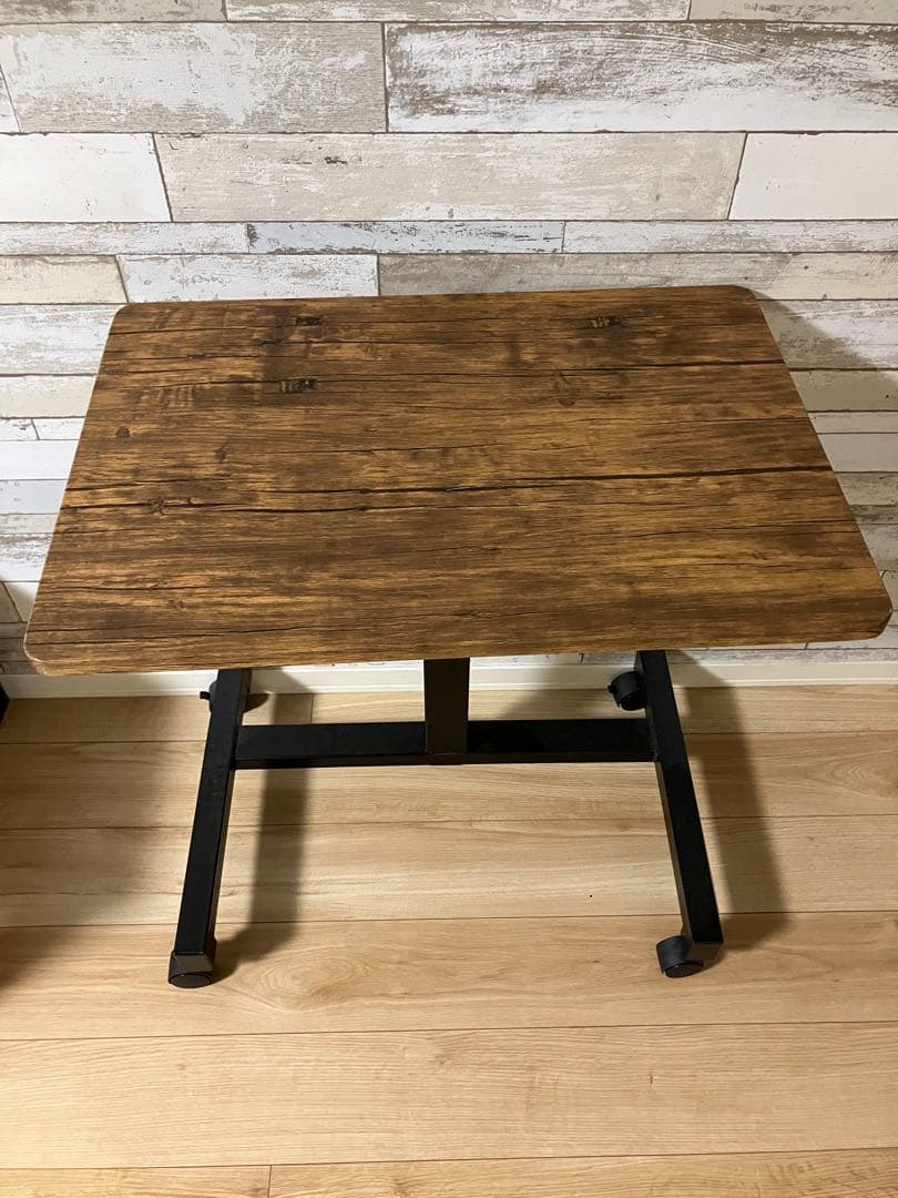 【送料込み】昇降デスク 幅70スタンディングデスク ヴィンテージカラー