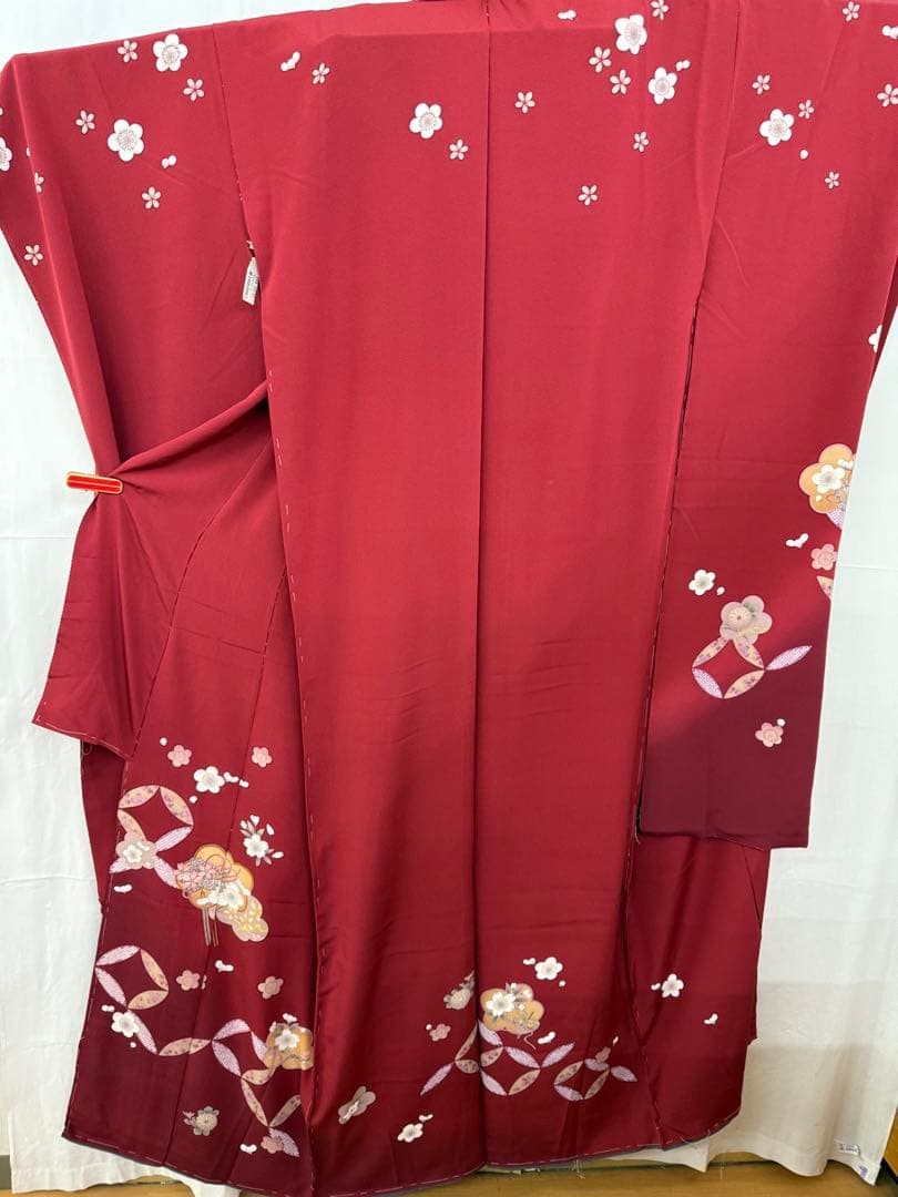 211)振袖　2点セット　仮絵羽　未仕立て　正絹