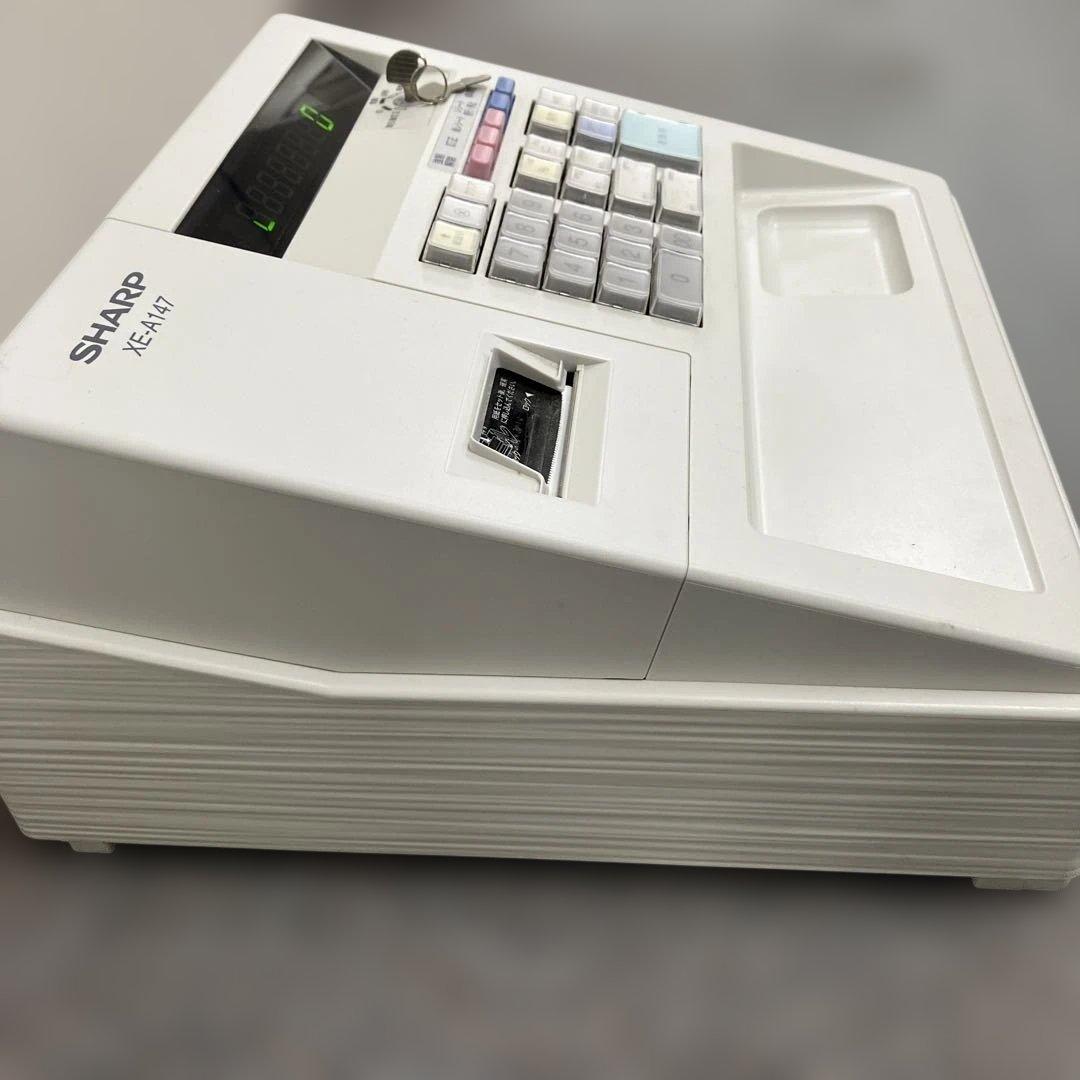 中古シャープ 電子レジスタ ー8部門XE-A147-W ホワイト