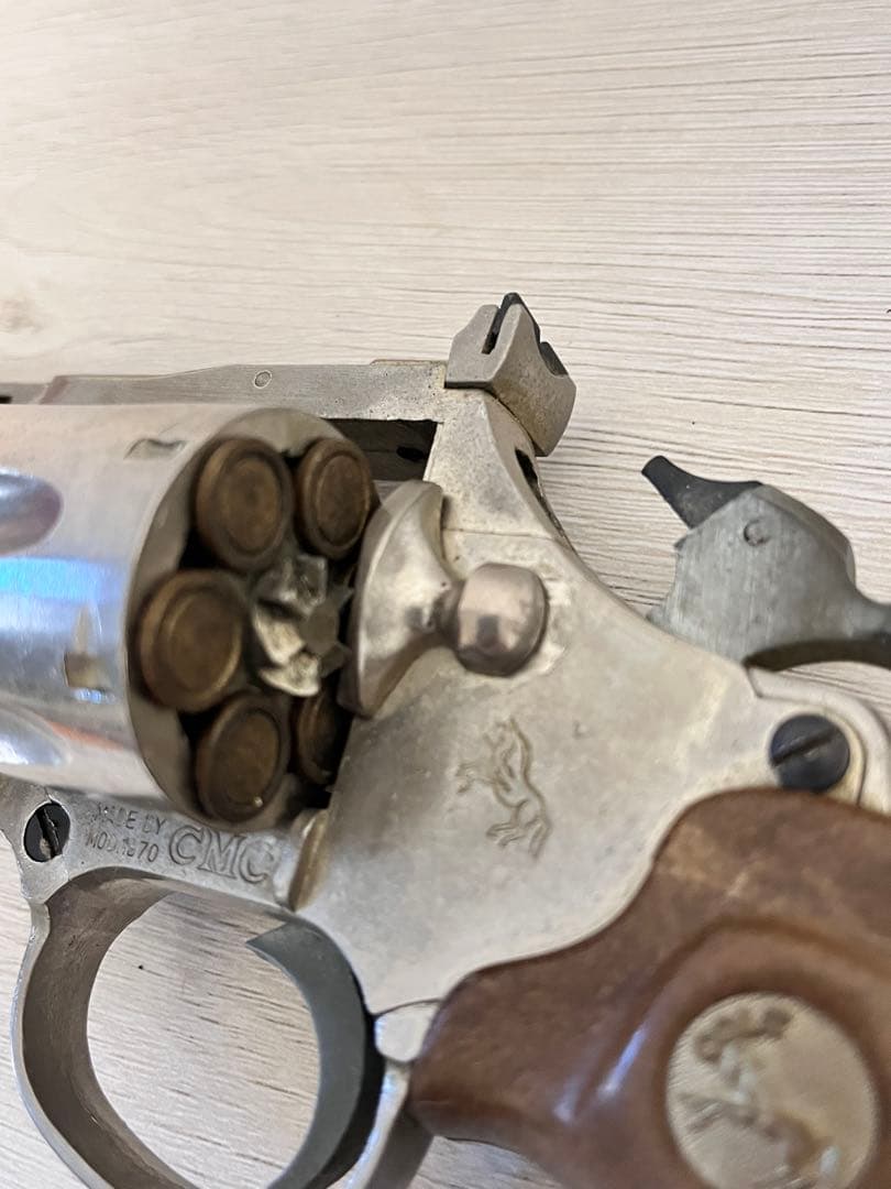 CMC 金属製シルバーリボルバー モデルガン　ビンテージ