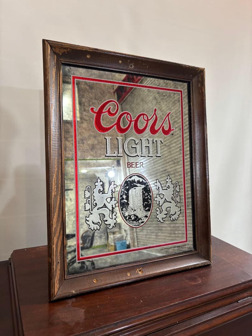Coors Light クアーズ パブミラー　昭和レトロ　アメリカ雑貨1980年