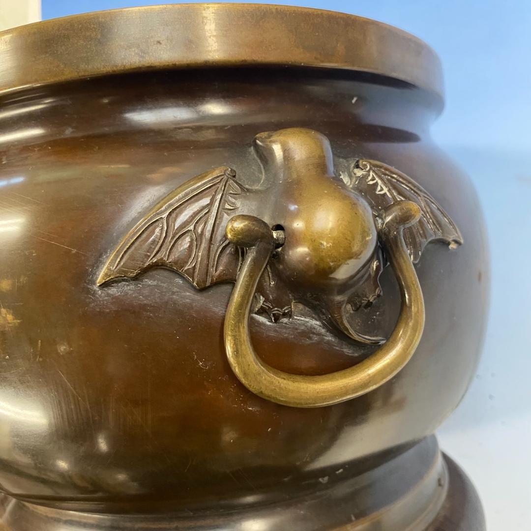 ★値下げ★唐金製（宣徳銅） 金谷五郎三郎　火鉢　手あぶり　箱付き