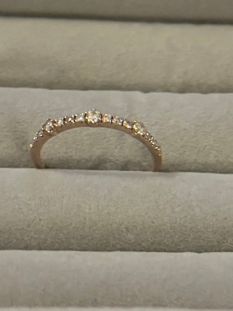 最終K10PGダイヤモンドリング　ハーフエタニティ