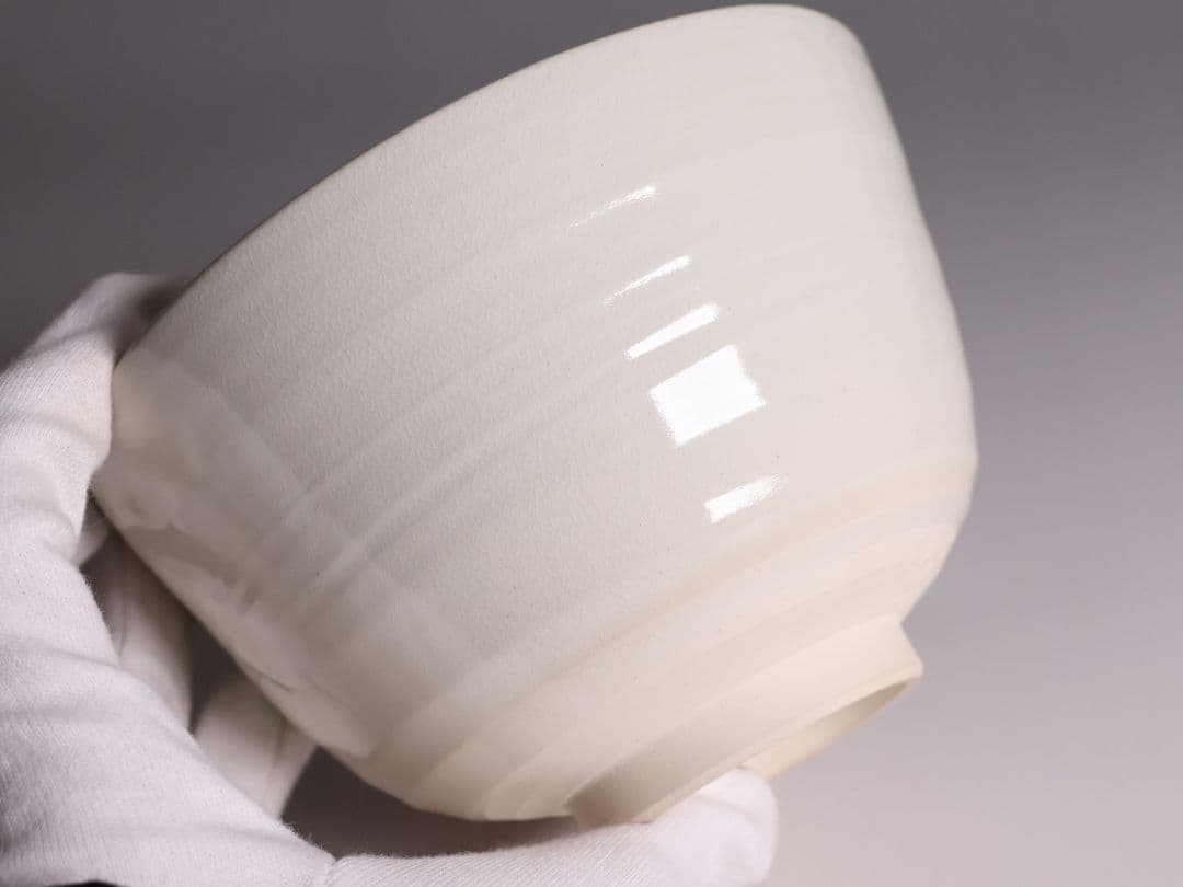 茶道具 平安桐鳳(手塚桐鳳) 仁清八ツ橋 抹茶碗 共箱 京焼 杜若【MB73】