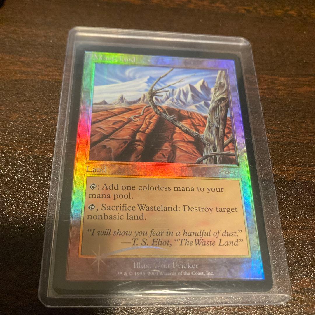 【Foil】不毛の大地/Wasteland 旧枠 褒賞プログラム[DCIマーク]