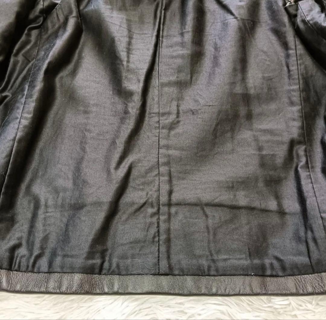 【極美品】ナノユニバース 本革 ラムレザー ライダースジャケット シングル L