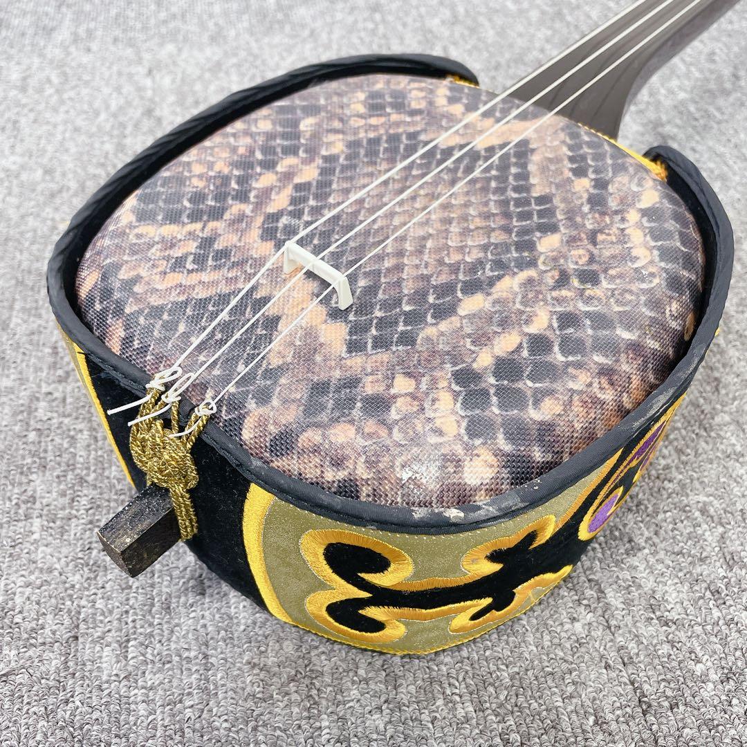 沖縄三線 三線 民謡楽器 沖縄民謡 人工皮 人工 蛇皮