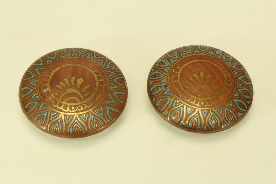 九谷 赤絵金彩 人物紋 徳利 瓶 一対 明治期(ZE587)