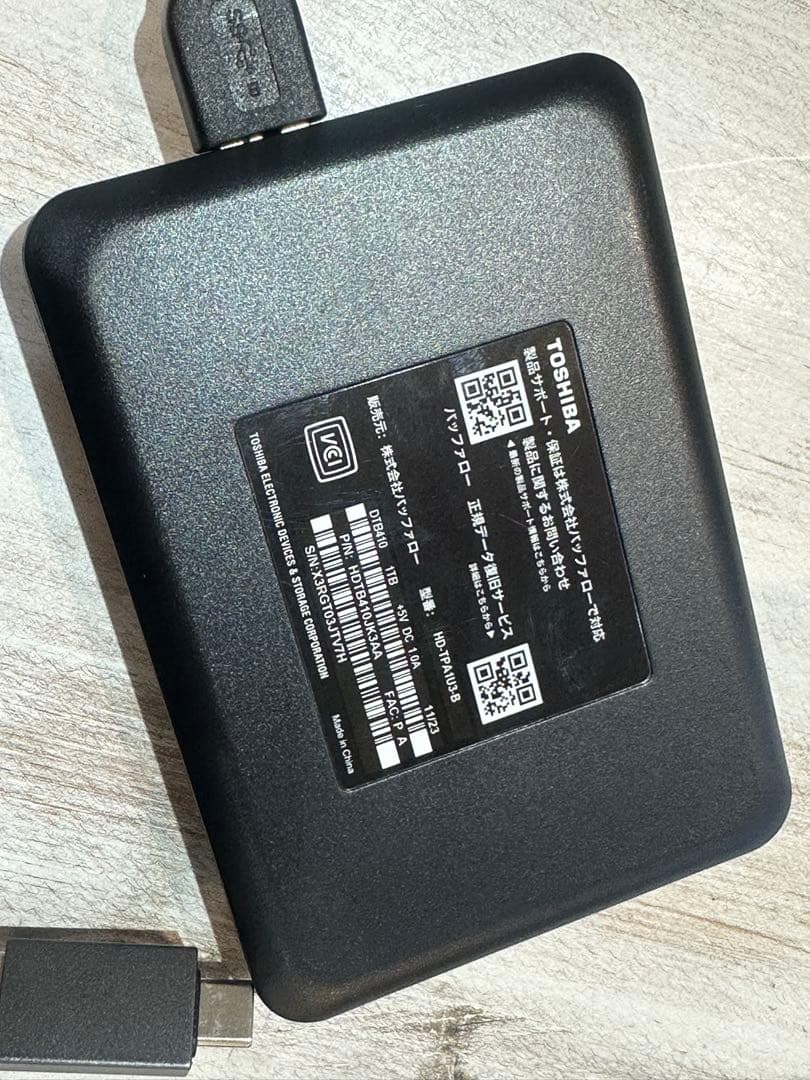 東芝 Canvio 1TB USB3.2(Gen1)