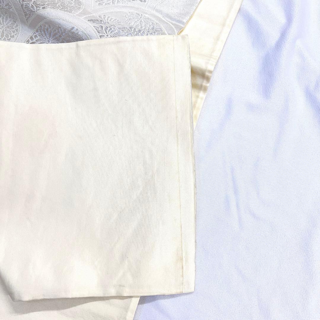 袋帯　青海波　菊花　牡丹　銀糸　シルバー　着物　帯　023k