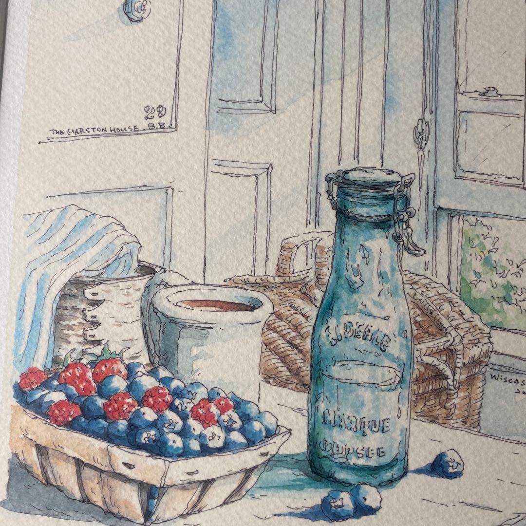 内田新哉★水彩原画　直筆サイン入り♪