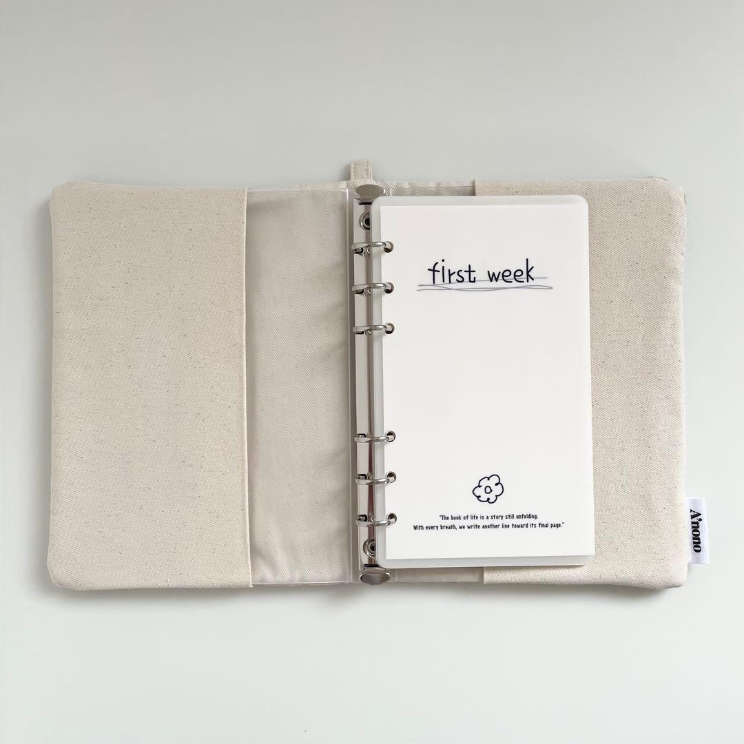 早い者勝ち　韓国　バインダー　カバー　貯金　リフィル　デニム　2