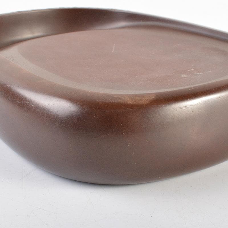 書道具　二代目　相馬羊堂作　紅渓石硯　C　6296