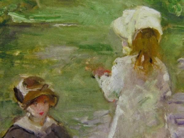 ベルト・モリゾ、「湖畔」、希少な画集より、新品高級額・額装付