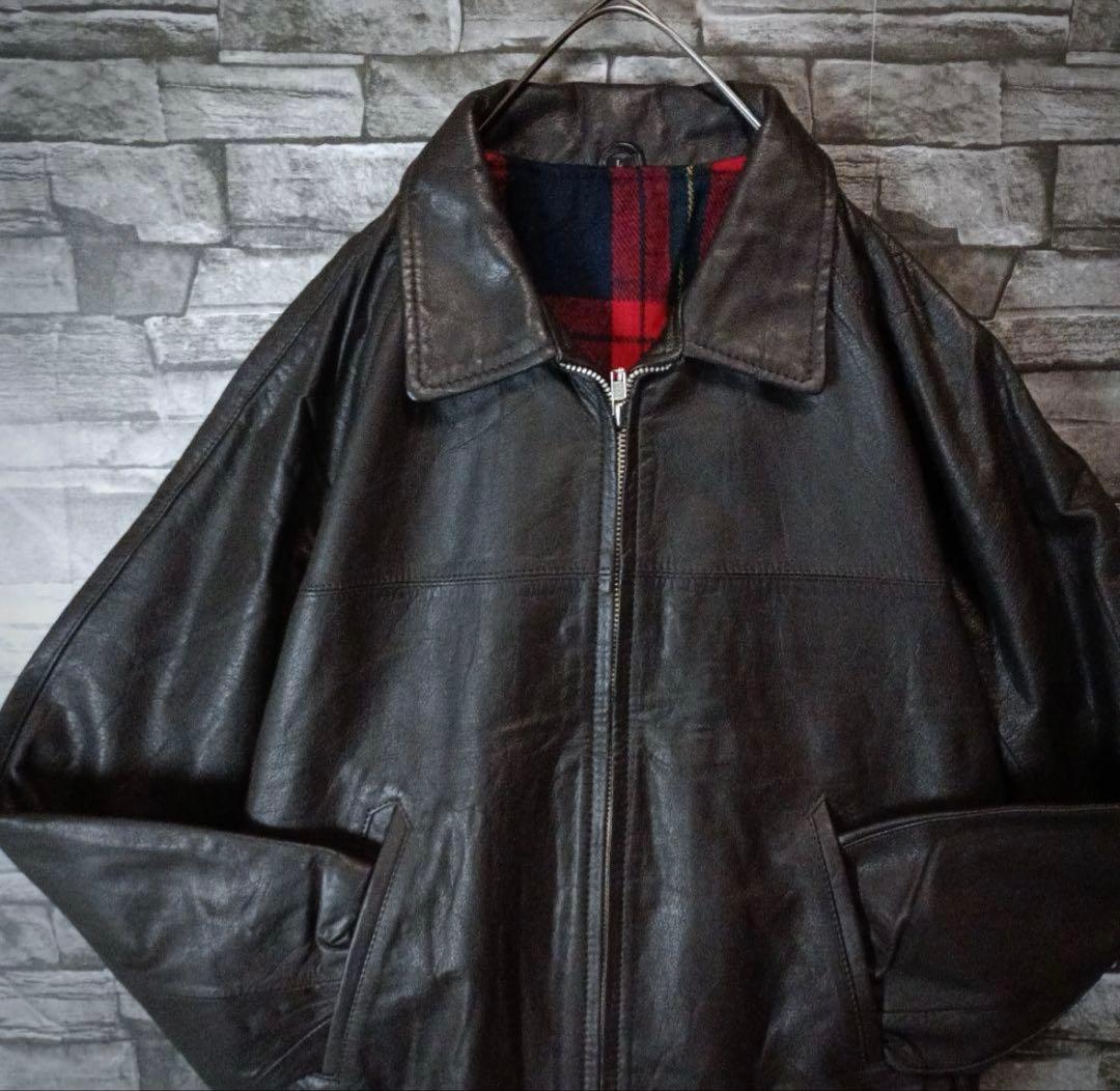 デッドストック★昭和レトロな革ジャン リアルレザージャケット 当時物