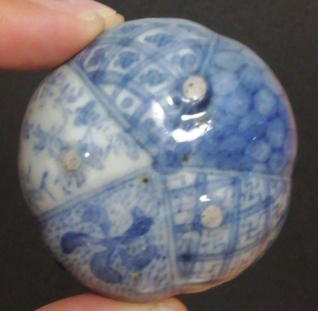 五良太甫　呉祥瑞　染付　香合　共箱　茶道具