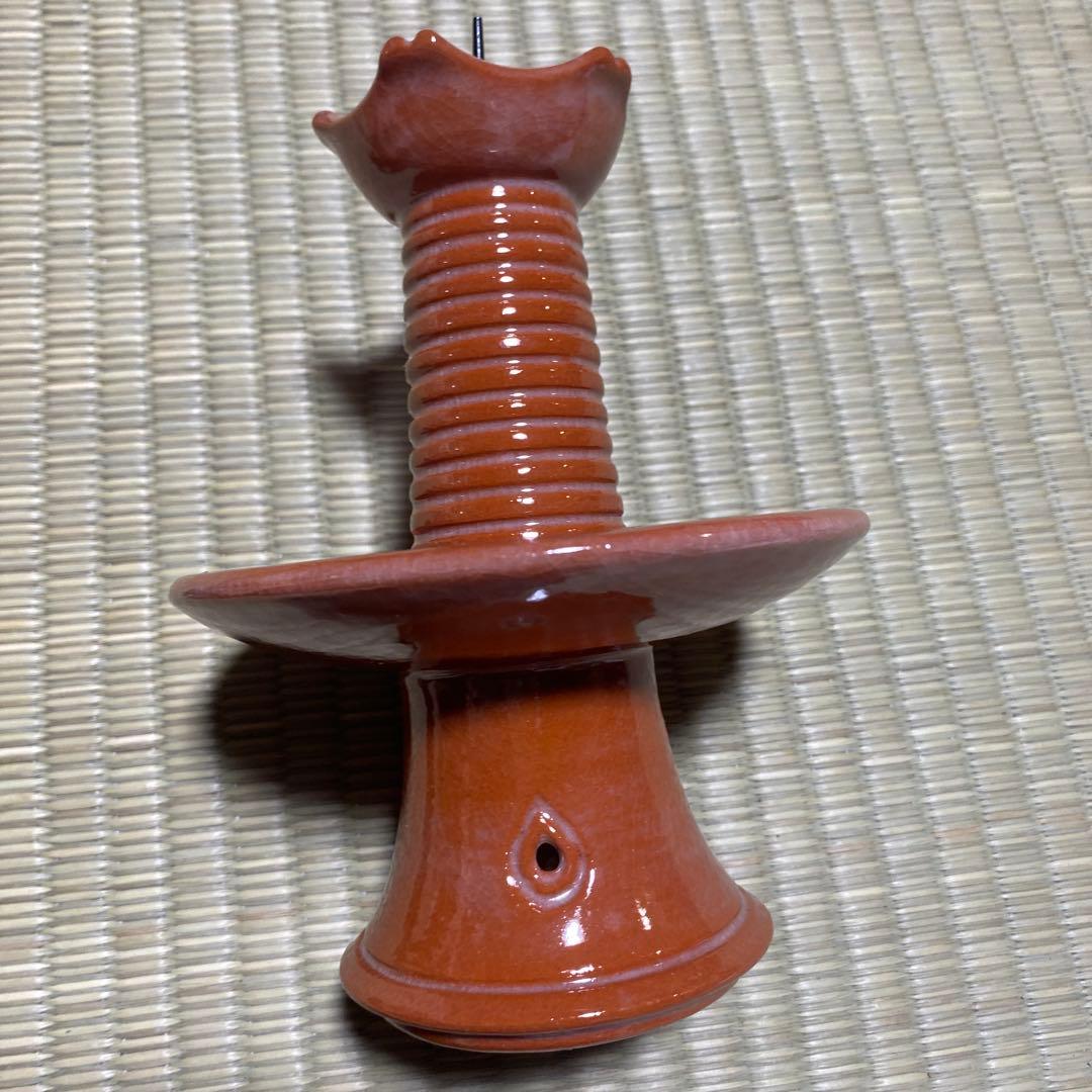 茶道具　楽焼　和楽　赤　三具足