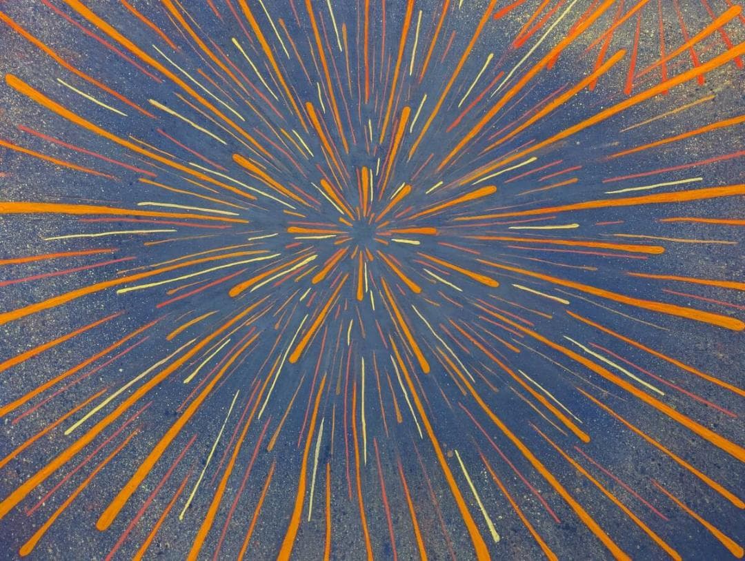 【真作】絵画　日本画20号　夜空を彩る大輪の華　夏を閉じ込めたアート　Y116