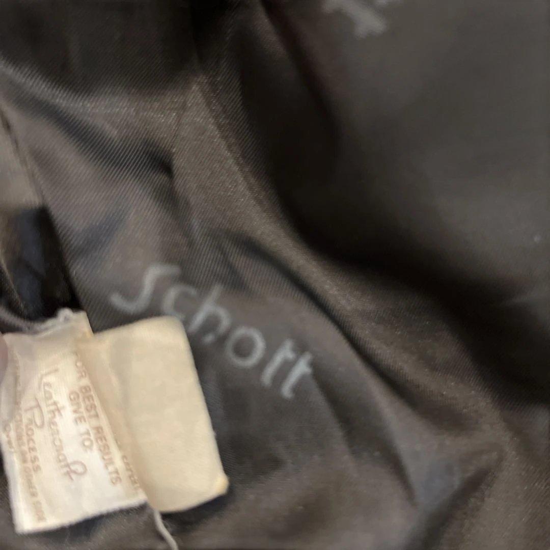 人気定番　Schott　641 立ち襟シングルライダース　３４　ボアライナー付